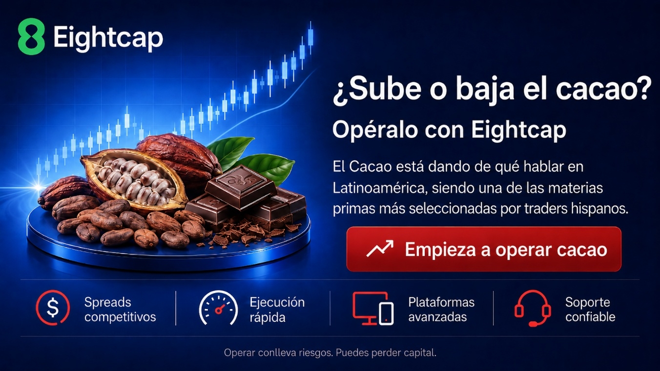 ¿Sube o baja el cacao? Descubre la respuesta con Eightcap 25/08/2026