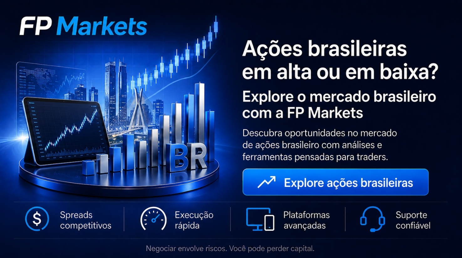 Invista em ações brasileiras com a FP Markets 03/09/2026